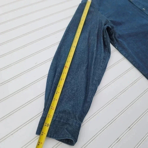 Dickies Long-Sleeve Button-Up Denim Shirt Mens Cotton Casual Work Durable 2XL - Picture 5 of 10